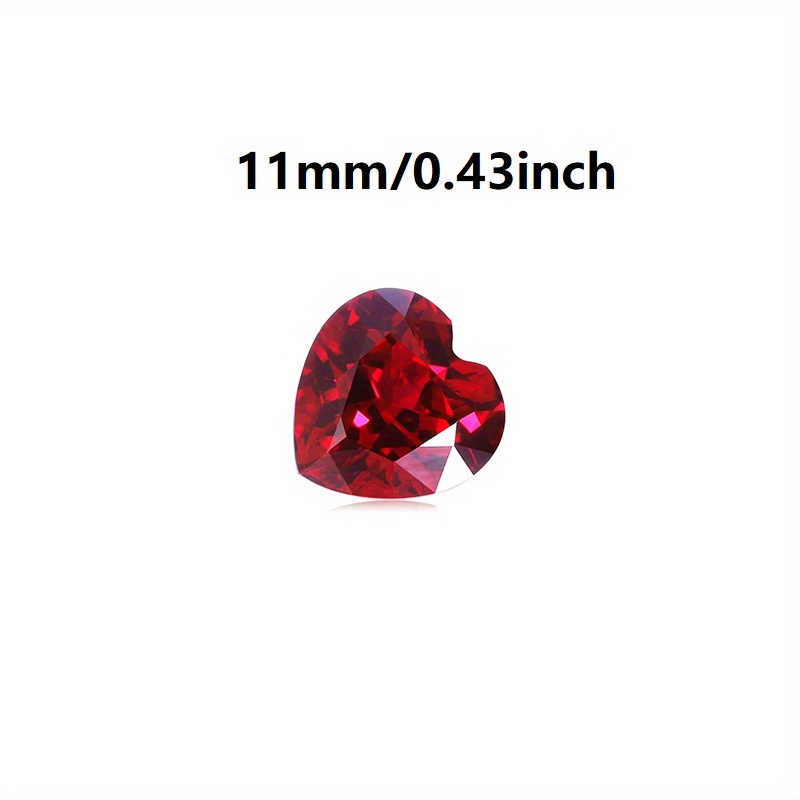 Heart Shape Lab Grown Pigeon Blood Ruby Gems for DIY Jewelry